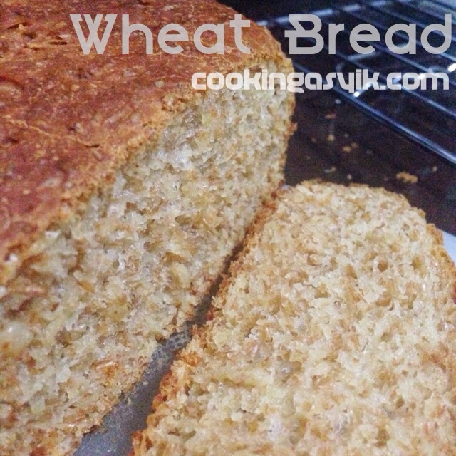 Membuat roti gandum wholemeal wheat bread mudah menggunakan mixer